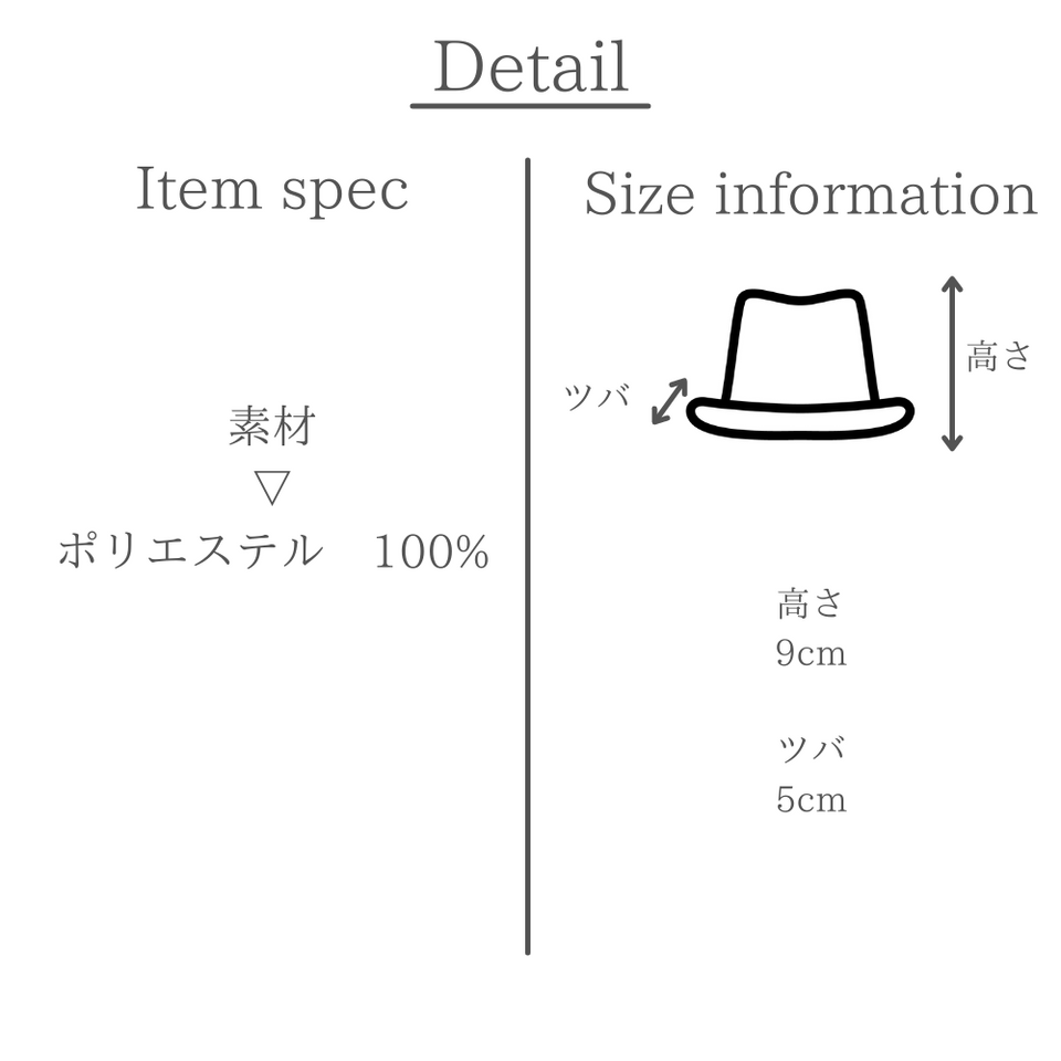 トロピカルバケット 素材とサイズの説明