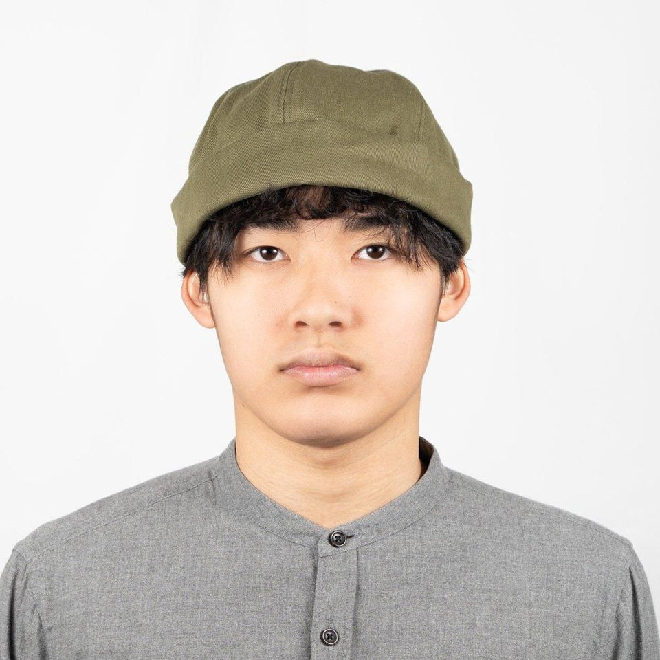 ツイルフィッシャーマンキャップ Lサイズ カーキ 着用 正面