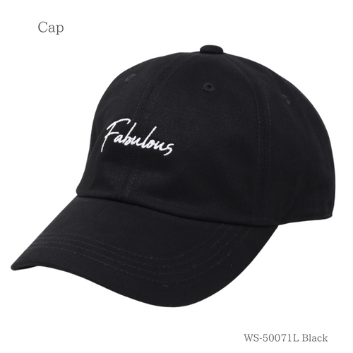 fabulousキャップ XLサイズ ブラック 商品 斜め前