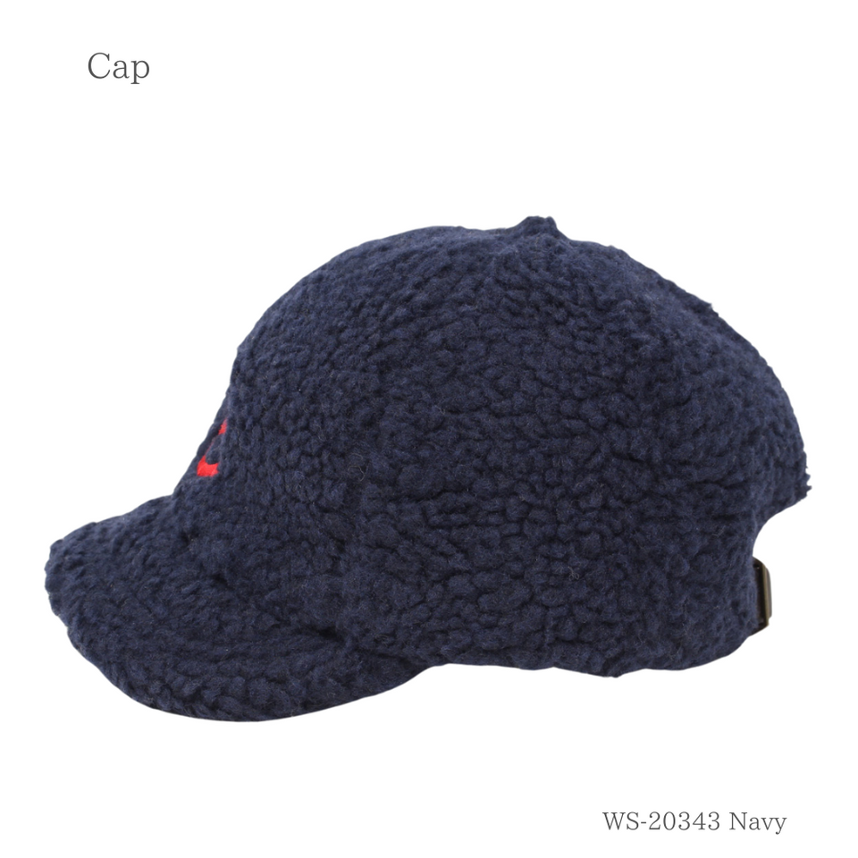 キッズボアキャップ 54cm ネイビー 商品 横
