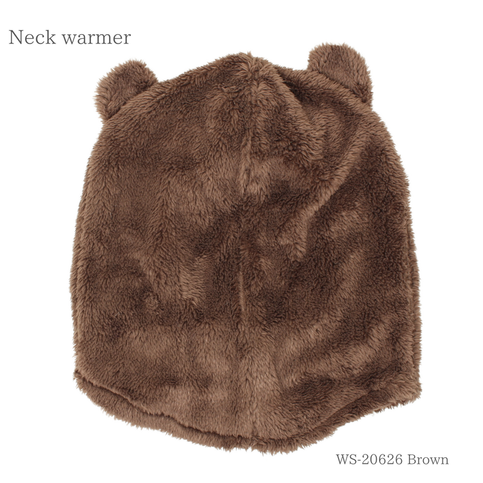 クマちゃんネックウォーマー 52~54cm ブラウン 商品 後ろ