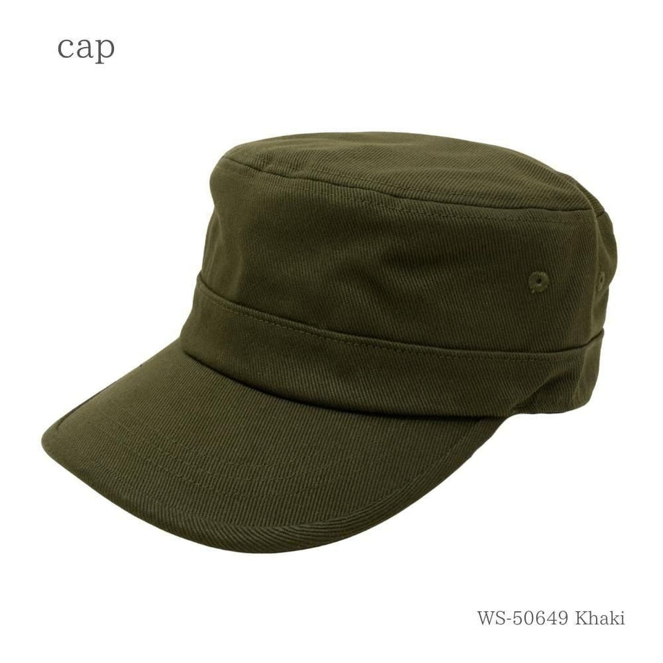 アジャスターワークキャップ カーキ 商品 斜め前