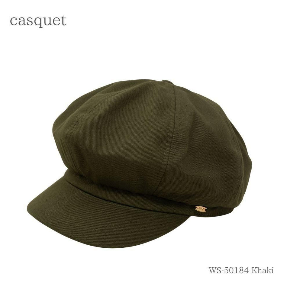 コットンツイルキャスケット カーキ 商品 斜め前