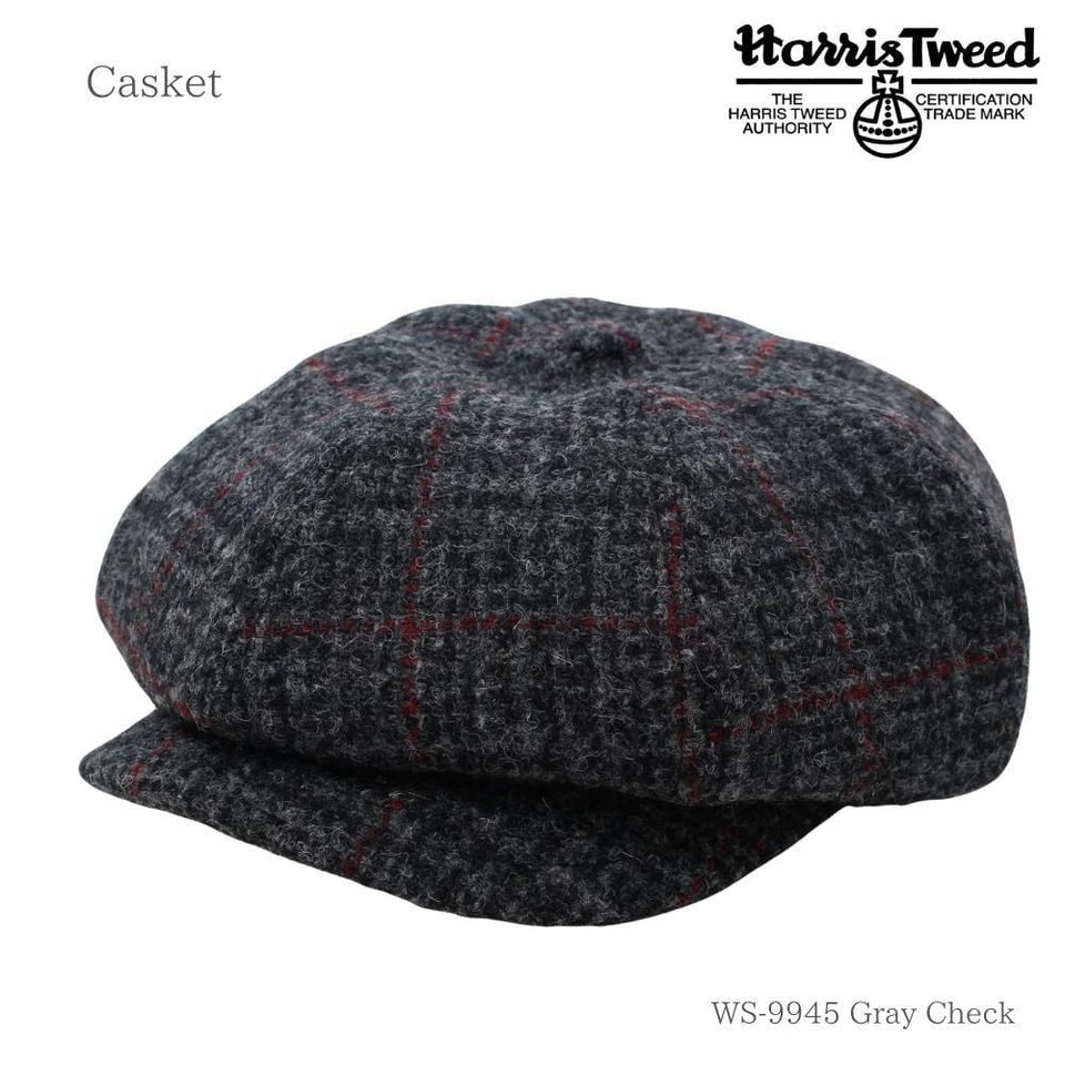 Harris Tweed (ハリスツイード)キャスケット|100周年記念モデル グレーチェック 商品 正面