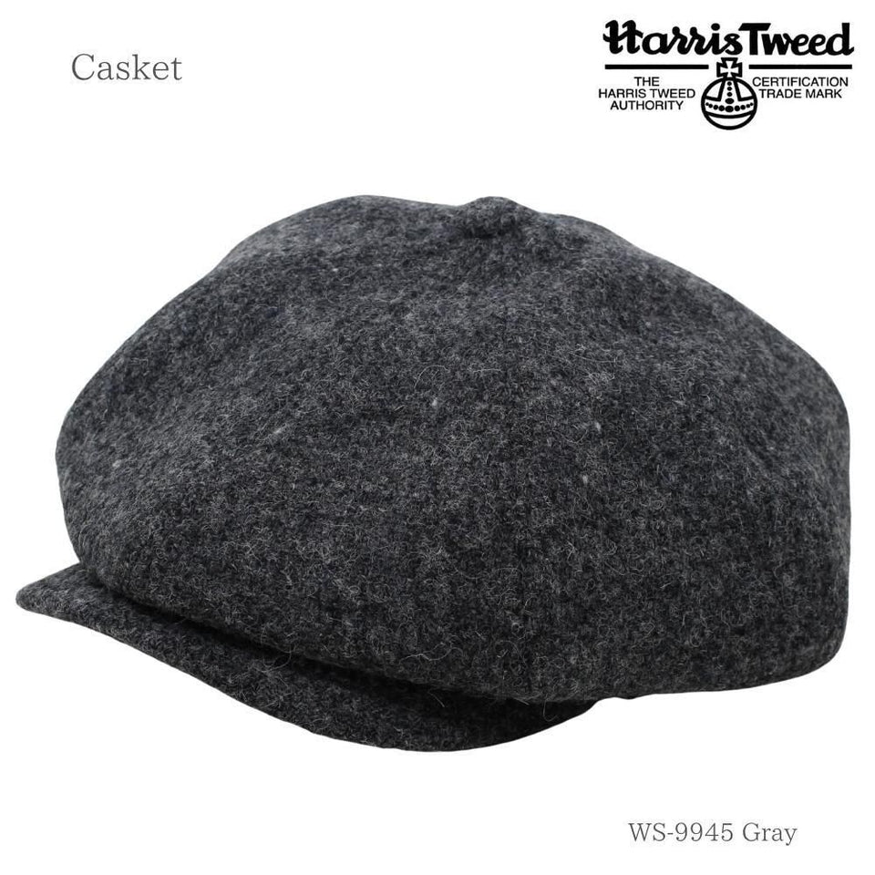 Harris Tweed (ハリスツイード)キャスケット|100周年記念モデル グレー 商品 斜め前