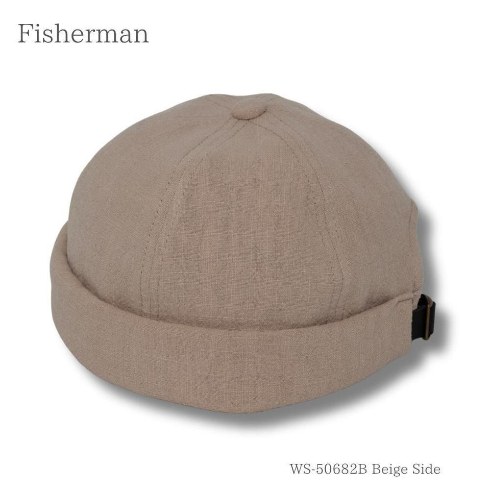 WSリネンフィッシャーマンキャップ ベージュ 商品 横