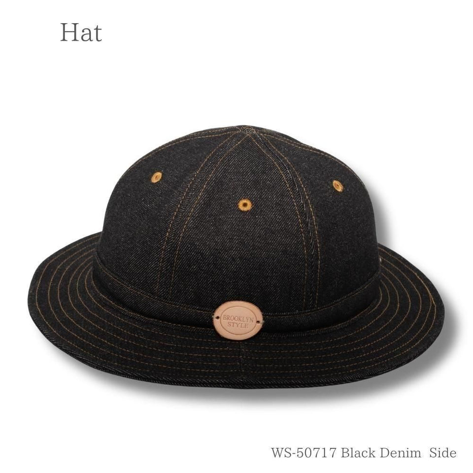 デニムメトロハット ブラックデニム 商品 横