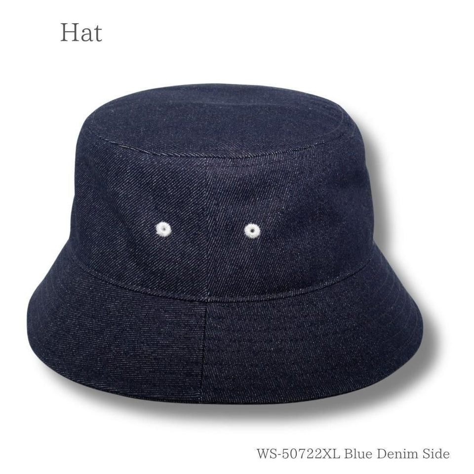 WSバケットハット XLサイズ ブルーデニム 商品 横