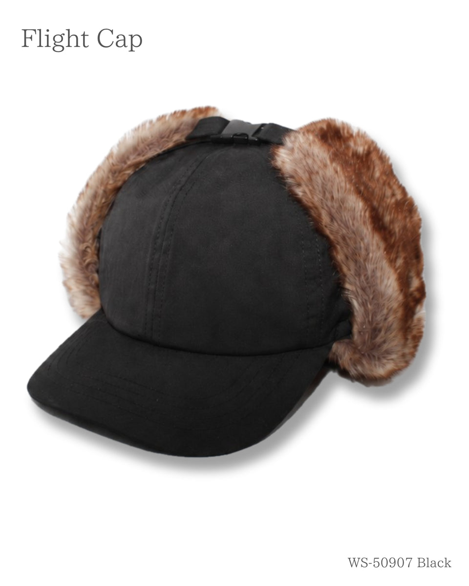 ナイロンフラップキャップ ブラック 商品
