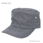 ワークキャップ ヒッコリー 商品 斜め前