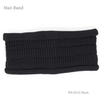 ヘアターバン（ニットヘアバンド） ブラック 商品