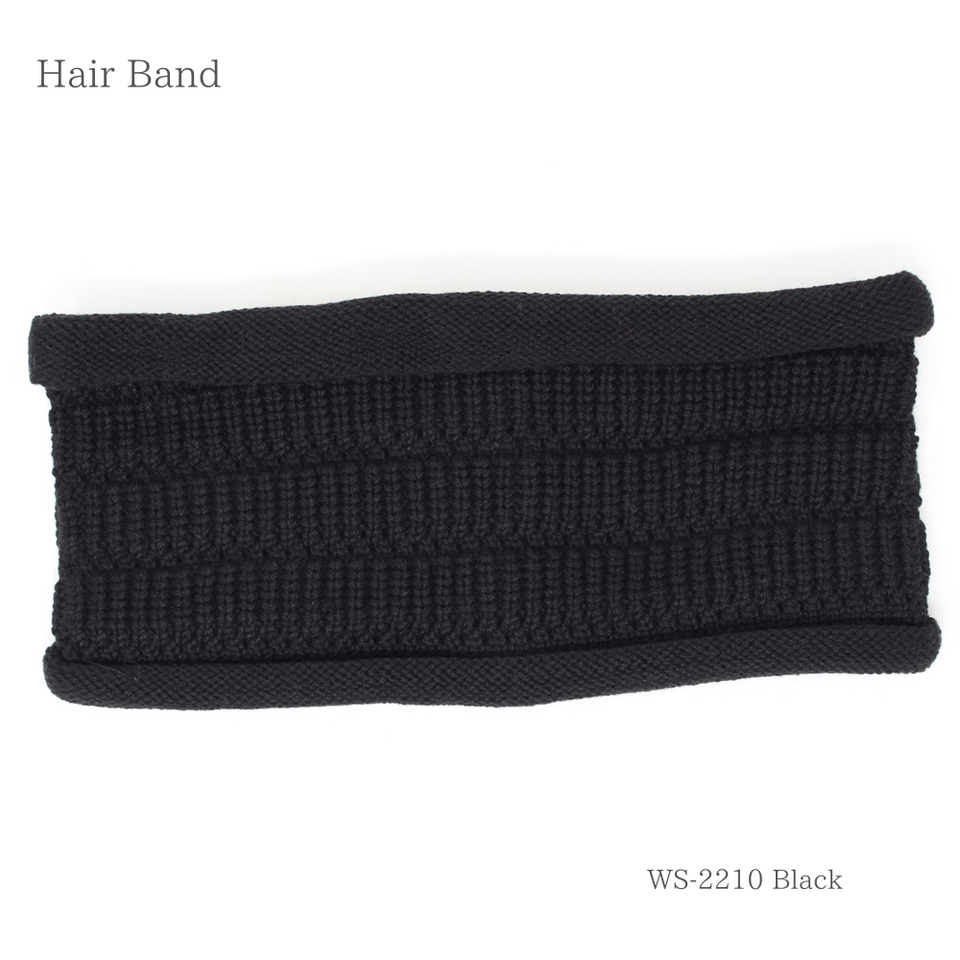 ヘアターバン（ニットヘアバンド） ブラック 商品