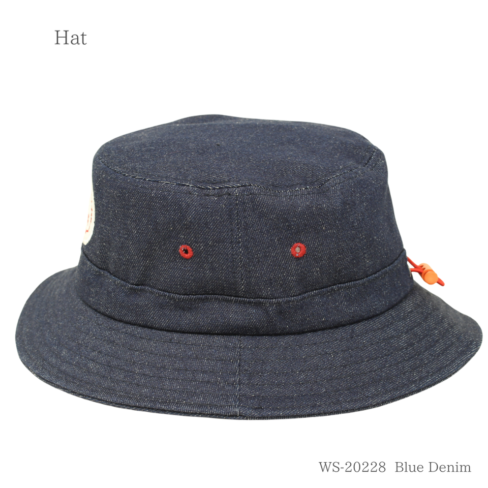 キッズヘッジホッグハット 54cm ブルーデニム 商品 後ろ