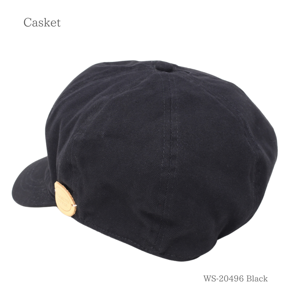 キッズキャスケット54cm ブラック 商品 後ろ斜め
