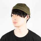 ツイルフィッシャーマンキャップ カーキ 着用 斜め前