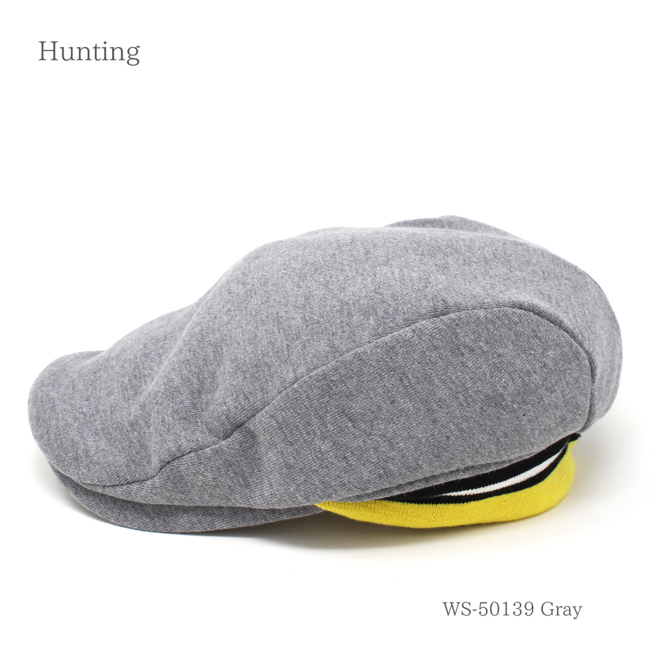 スウェットストライプリブハンチング グレー 商品 横