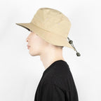 撥水アドベンチャーハット ベージュ 着用 横