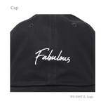 fabulous Cap XL Size, Black, embroidery close-up
