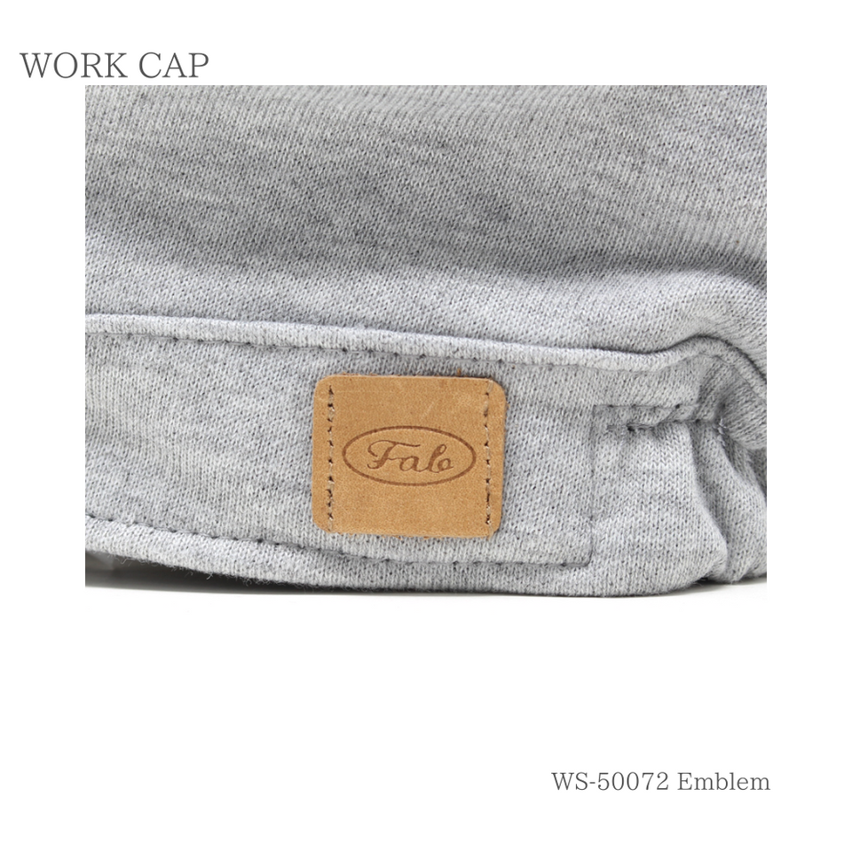 スウェットワークキャップ グレー パッチのアップ