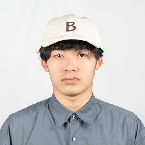 ツイルアンパイアBキャップ Lサイズ オートミール 着用 正面