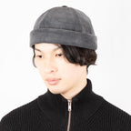 コーデュロイフィッシャーマンキャップ グレー 着用 正面