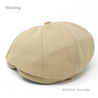 コットンツイルキャスハンチング ベージュ 商品 後ろ斜め