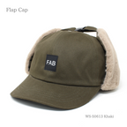 ワッペンファーフラップキャップ カーキ 商品 斜め前