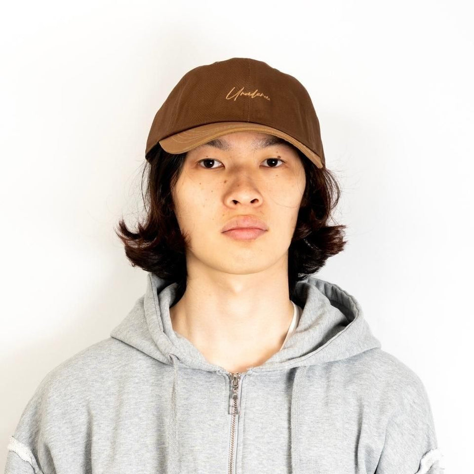裏寺キャップ モカ ベージュ 着用 正面