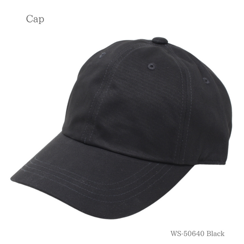 無地キャップ ブラック 商品 斜め前