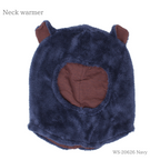 クマちゃんネックウォーマー 52~54cm ネイビー 商品 正面