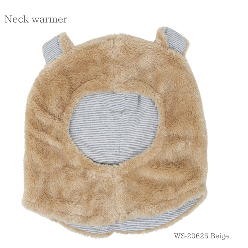 クマちゃんネックウォーマー 52~54cm ベージュ 商品 正面