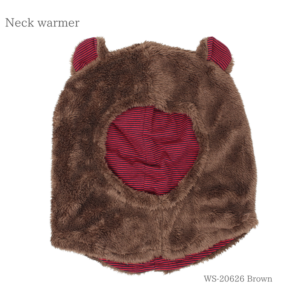 クマちゃんネックウォーマー 52~54cm ブラウン 商品 正面