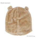 クマちゃんネックウォーマー 52~54cm ベージュ 商品 後ろ