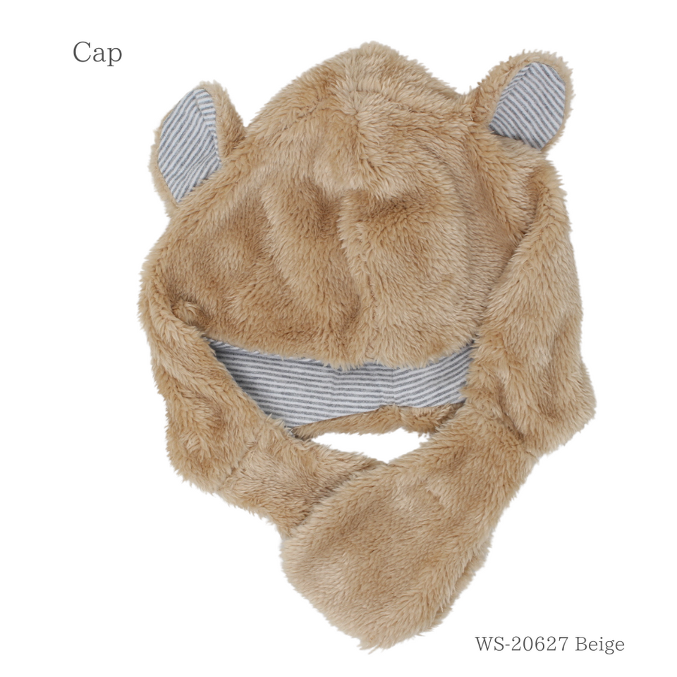 クマちゃんキャップ 52~54cm ベージュ 商品 正面