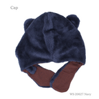 クマちゃんキャップ 52~54cm ネイビー 商品 後ろ