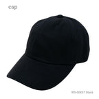 無地キャップ ブラック 商品 斜め前
