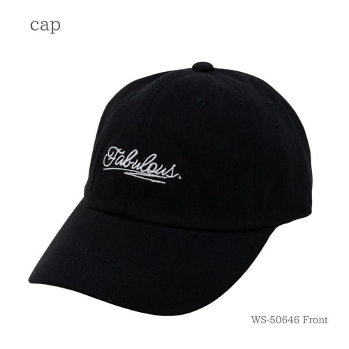 fabulous キャップ ブラック 商品 斜め前