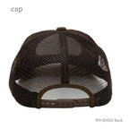 ラウンドワッペンメッシュキャップ ブラウン/ベージュ 商品 後ろ