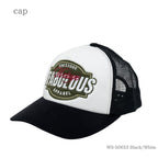 fabulousメッシュキャップ ブラック/ホワイト 商品 斜め前
