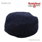 Harris Tweed（ハリスツイード）ウールワークキャップ ネイビー 商品 後ろ