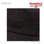 Harris Tweed（ハリスツイード）ウールワークキャップ ブラウン 生地のアップ
