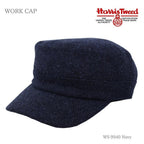 Harris Tweed（ハリスツイード）ウールワークキャップ ネイビー 商品 斜め前