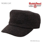 Harris Tweed（ハリスツイード）ウールワークキャップ ブラウン 商品 斜め前