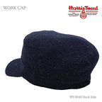Harris Tweed（ハリスツイード）ウールワークキャップ ネイビー 商品 後ろ斜め