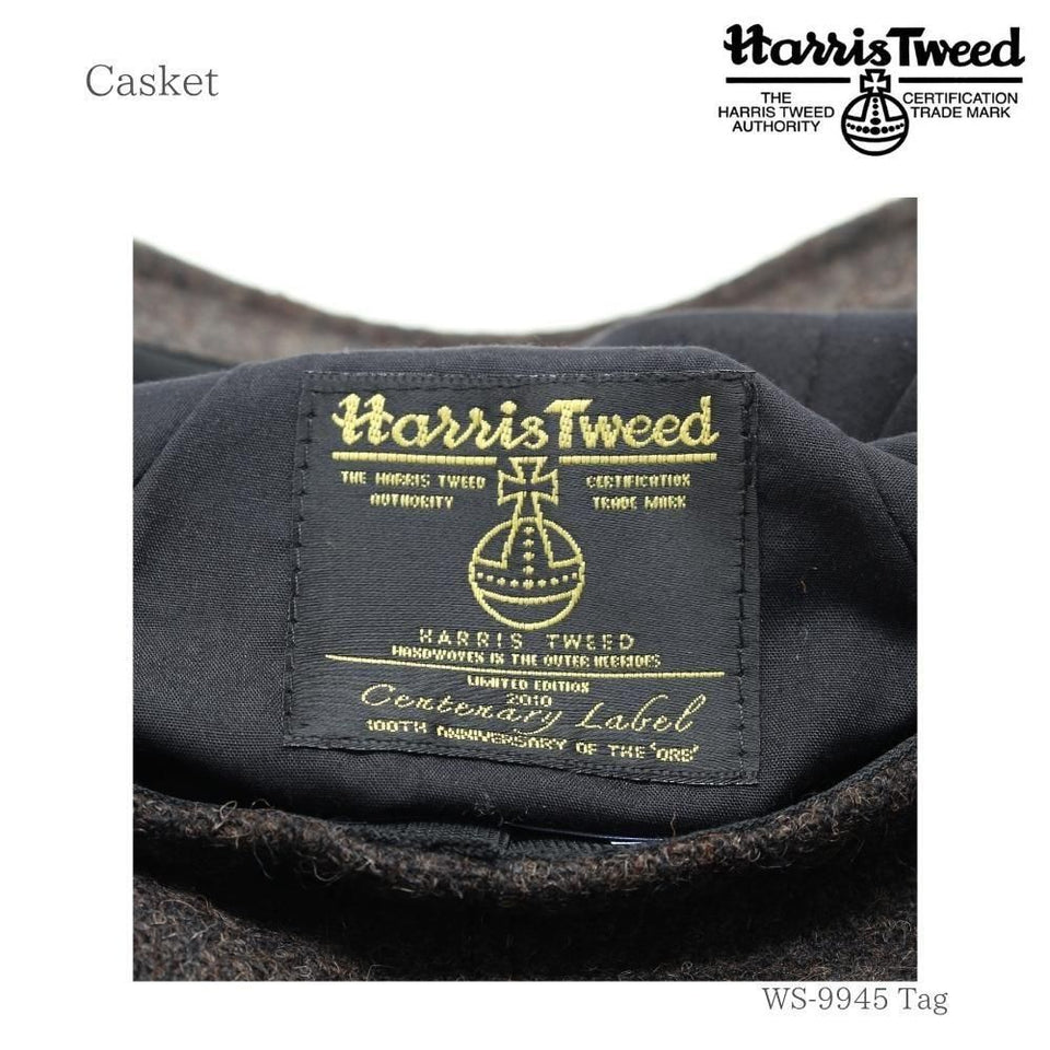Harris Tweed （ハリスツイード）キャスケット｜100周年記念モデル 内側のタグのアップ