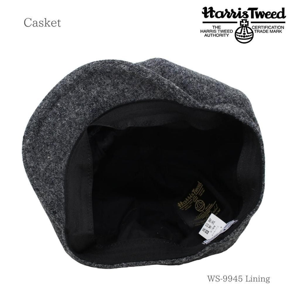 Harris Tweed （ハリスツイード）キャスケット｜100周年記念モデル グレー 内側