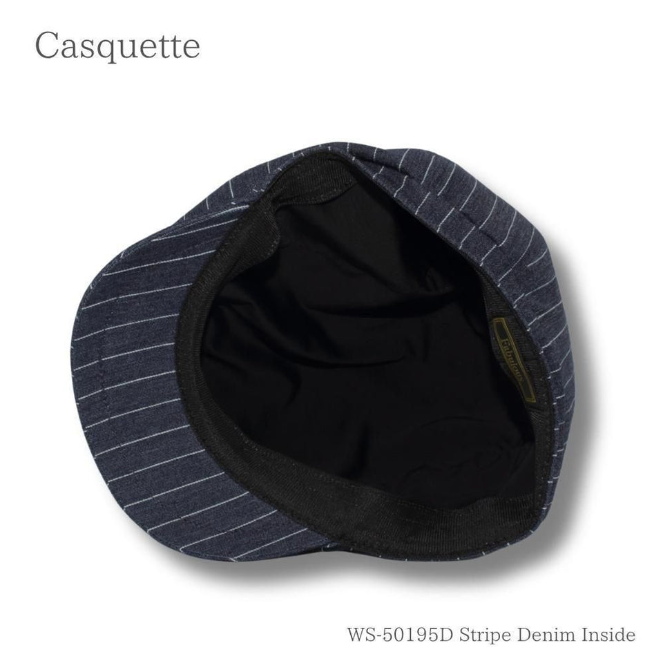 デニムキャスハンチング ストライプデニム 内側