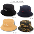 URADERAバケットハット カラー展開（ブラック・ネイビー・ベージュ・カモ）