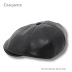 フェイクレザーキャスハンチング XLサイズ ブラック 商品 横