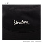 URADERAバケットハット XLサイズ ブラック 刺繍のアップ